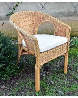 POLTRONA IN RATTAN KELY COLORE NATURALE MIELE C CUSCINO Nonsolopoltrone