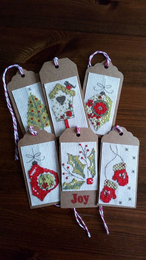 Cross Stitch Christmas Tags Cross Stitch Christmas Cards Christmas