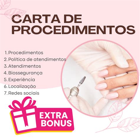 Carta De Procedimentos Manicure E Nail Designer Priscila Aguilar