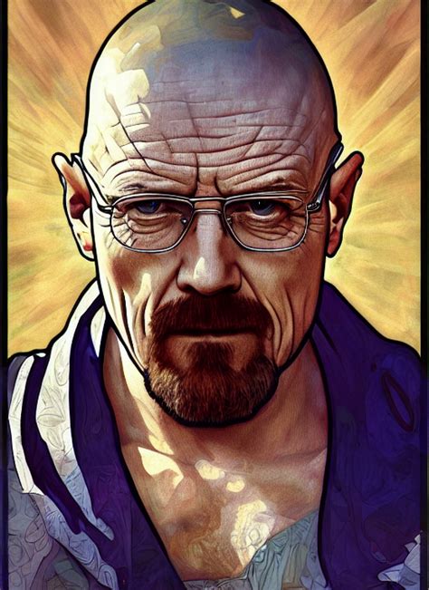 KREA AI Walter White As God Of Blue Crystal Meth Brutal