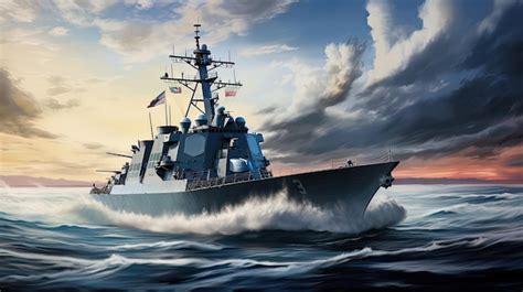 Premium Photo | Maritime us navy destroyer