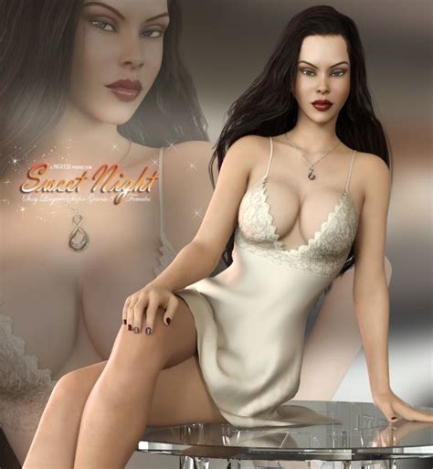 Sweet Night Lingerie Set For Genesis 8 Females 3d Models For Daz Studio And Poser