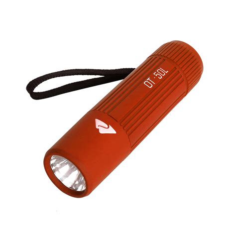 Ozark Trail Single Mini Flashlight Handheld Led 50 Lumens 3 Aaa Batteries Red