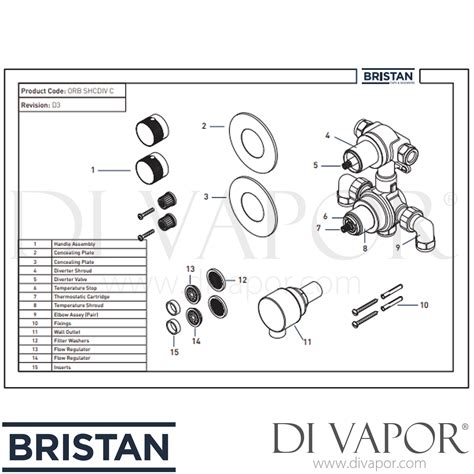 Bristan Orb Shcdiv C Orb Concealed Shower Spare Parts