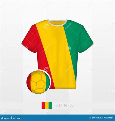 Football Uniform of National Team of Guinea with Football Ball with ...