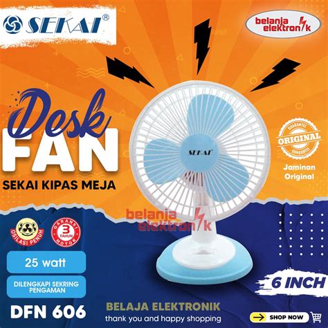 Jual KIPAS ANGIN MEJA SEKAI DESK FAN DFN 606 6 INCH Shopee Indonesia