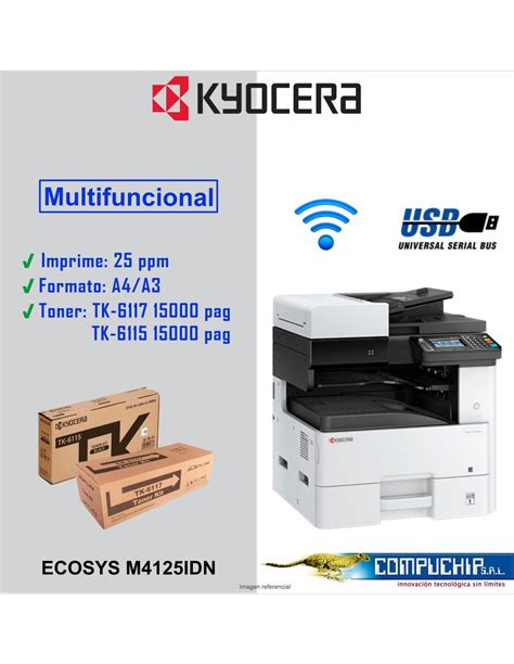 Impresora Multifuncional Kyocera EcoSys M4125idn