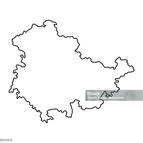 Thuringia State Map Vector Illustration Stock Illustration Download