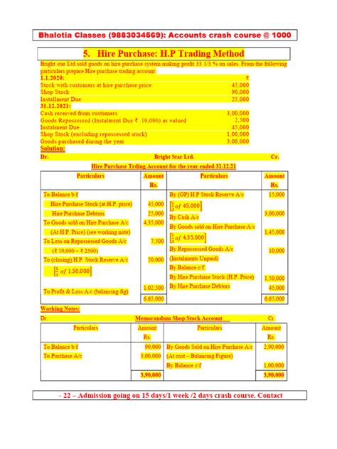 hire purchase  repossession financial economics