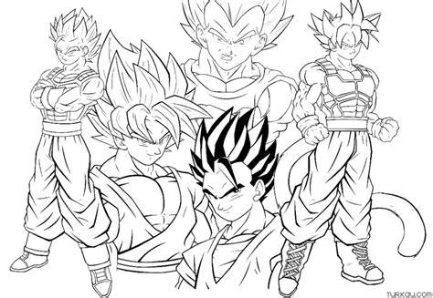 Dragon Ball Z Goku Coloring Page Turkau