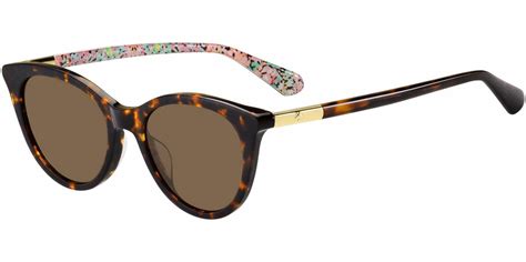 Kate Spade Janalynn Polarized Women S Havana Multi Oval Cat Eye Sunglasses