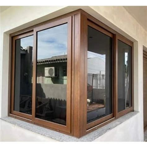 Heat Strengthened Glass Brown UPVC 2 Track Sliding Window At Rs 950 Sq