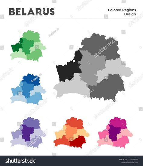 Belarus Map Collection Borders Belarus Your Stock Vector (Royalty Free ...