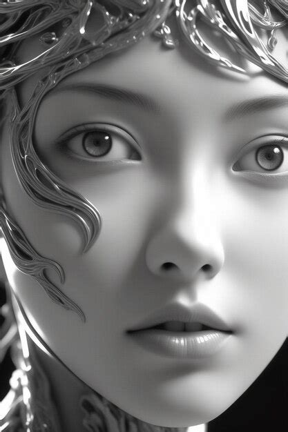 Premium Photo A Woman S Face Digital Sculpture D Sculpture Humanoid