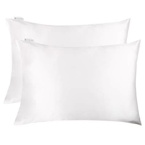 2 White Silk Pillowcases - The Silk Label