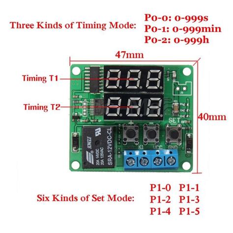 Dc V Dual Led Multifunction Cycle Delay Timer Control Relay Module