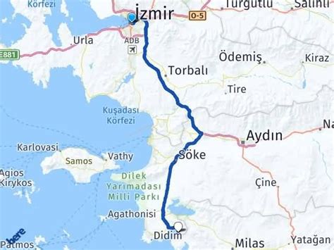 İzmir Akbük Didim Arası Kaç Km Soke Map Izmir