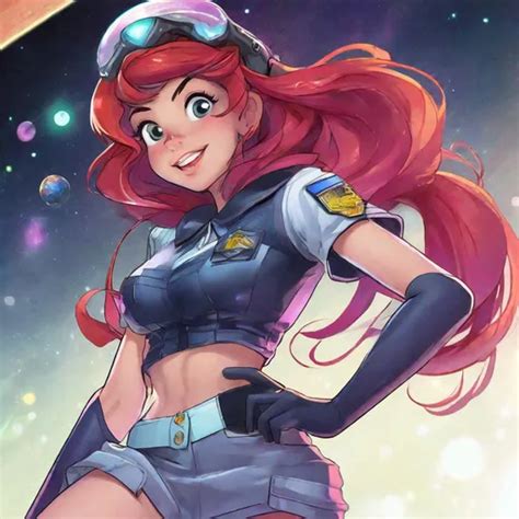 Vivid Detailed 1girl Ariel Disney Princess Space Openart