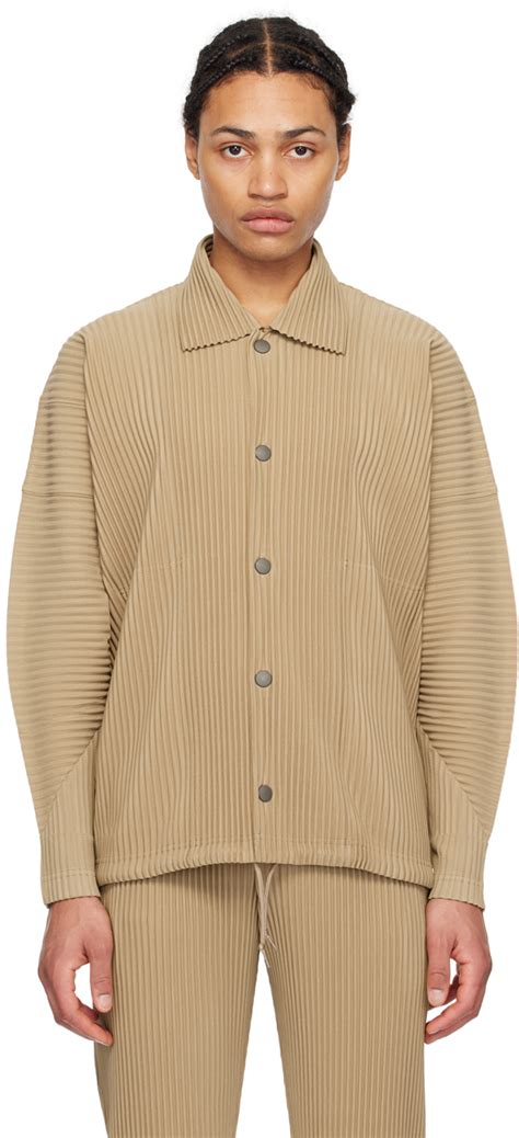 Beige Monthly Color February Jacket by HOMME PLISSÉ ISSEY MIYAKE on Sale