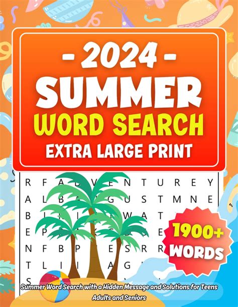 Jumbo Word Search Puzzles Summer Extra Large Print Summer Word Search