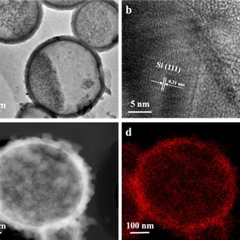 TEM Images Of HSi A Low Resolution And B High Resolution EDS