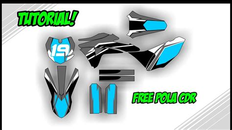 Cara Membuat Desain Decal Simple Klx Gordon Di Corel Draw Free Pola