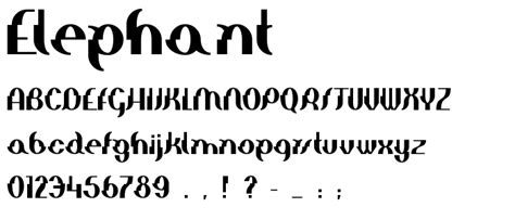 Elephant Free Font Download - Font Supply