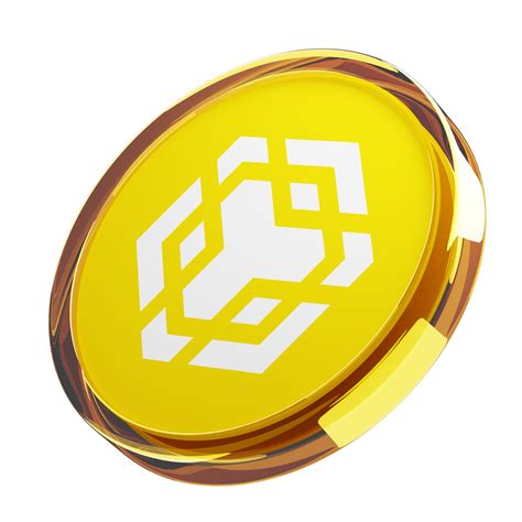 Binance Coin BNB Glass Crypto Coin 3D Illustration 24092677 PNG