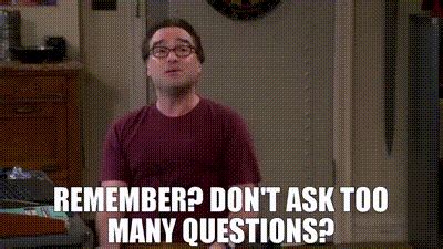 Yarn Remember Don T Ask Too Many Questions The Big Bang Theory