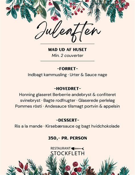 Juleaften Restaurant Stockfleth I Ebeltoft