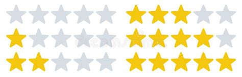 Rating Stars Icons Star Rates Feedback Ratings And Rate Review Five