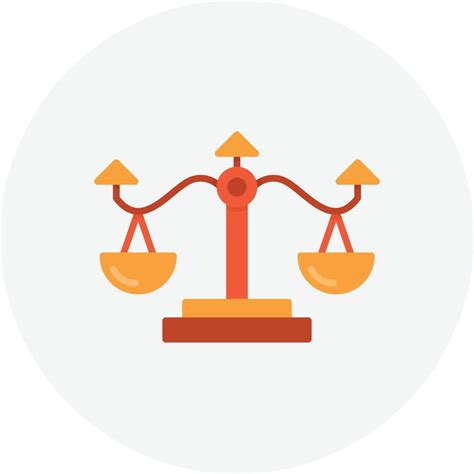 Justice Scale Flat Circle 9570177 Vector Art at Vecteezy