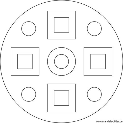 Mandala Ausmalbild Einfache Geometrische Figuren