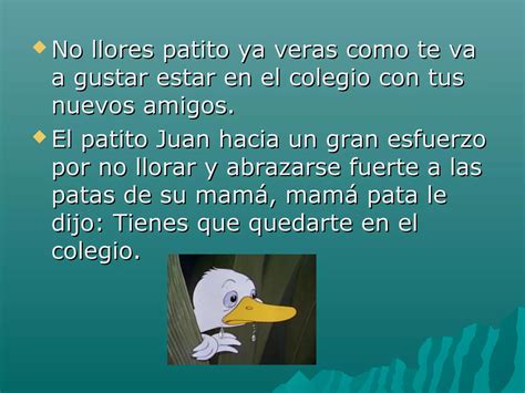 EL PATITO QUE NO QUERIA IR AL COLEGIO PPT