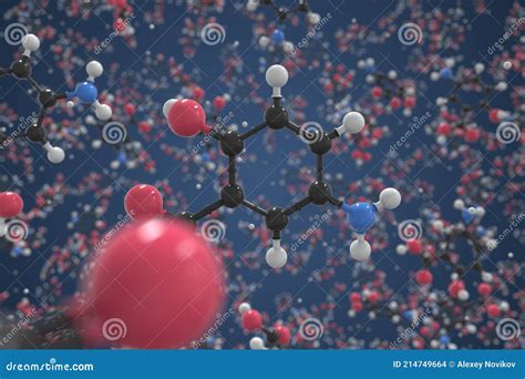 5 Aminosalicylic Acid Molecule Ball And Stick Molecular Conceptual