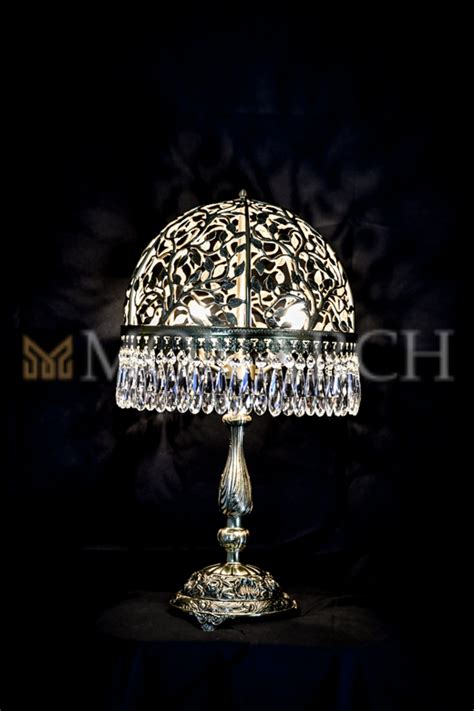 Настольная лампа с массивом хрусталя BRANCH/2 bronze - "MONARCH"
