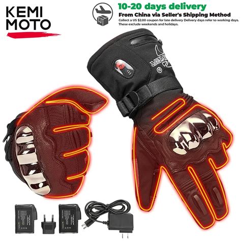 Guantes Calefactados T Rmicos Para Motocicleta Para Hombres Y Mujeres