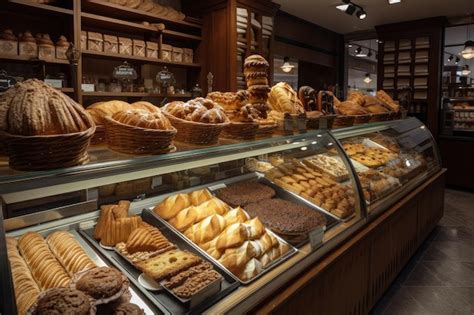 Premium Ai Image Bakery With Variety Of Freshly Baked Breads And