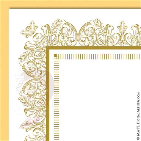 Gold Certificate Border Clip Art