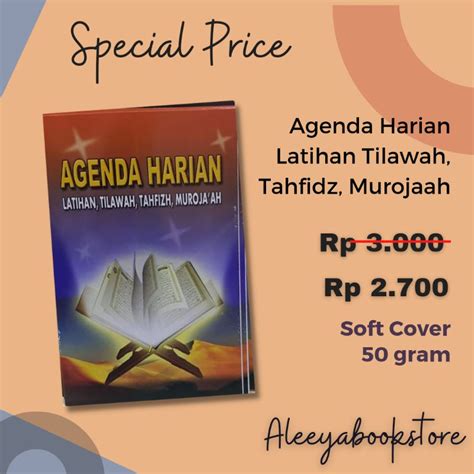 Jual Buku Agenda Harian Latihan Tahsin Tahfidz Dan Murojaah Shopee