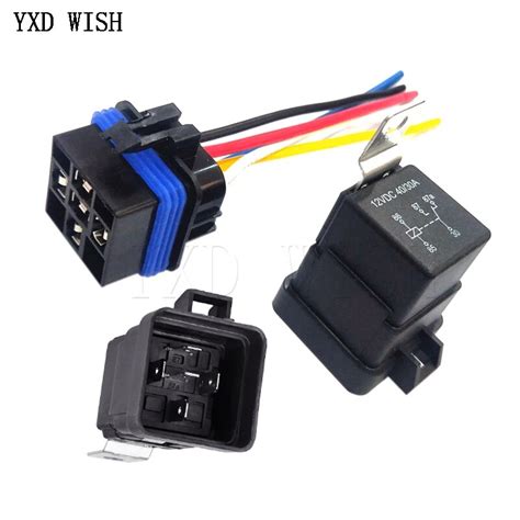 Waterproof Automotive Relay DC 5V 12V 24V 48V Car Relay With Black Red