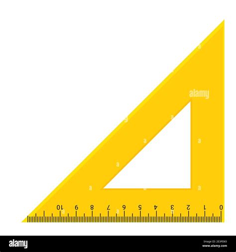 Triangle Measurement Protractor Illustration Icon Triangle Ruller Scale Geometry Vector Tool