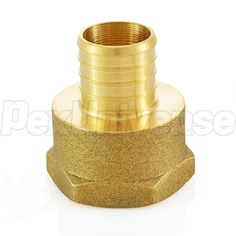 1 Pex X 1 Fpt Female Threaded Adapter Brass Crimp Pex Fitting Pexuniverse