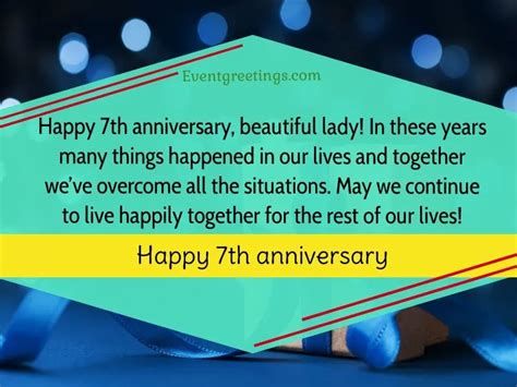 15 Awesome 7 Year Wedding Anniversary Quotes Events Greetings