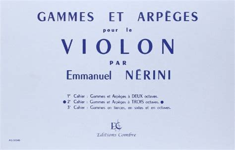 Gammes Et Arpeges Vol A Octaves Violon Nerini Emile