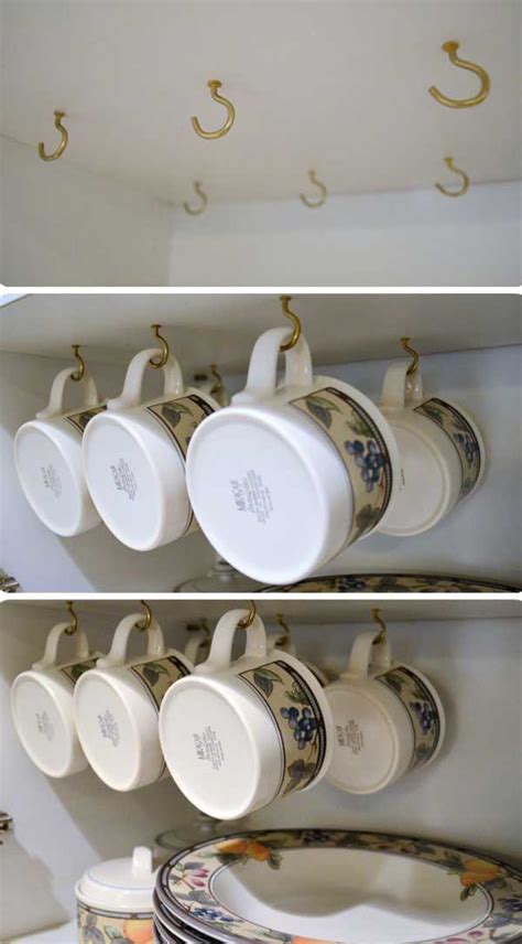 30 Graphic DIY Mug Storage To Beautify Your Kitchen