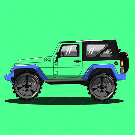 Premium Vector Jeep Vector Drawing