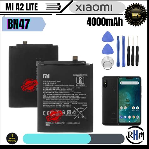 XIAOMI Redmi 6 Pro Mi A2 Lite Battery Model BN47 Original Lithium Ion