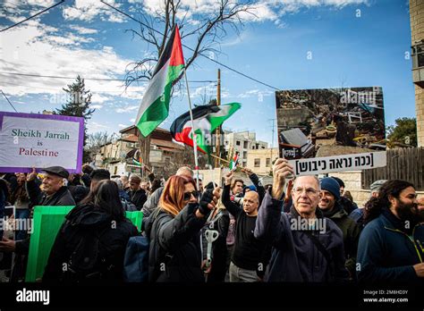 Jerusal N Israel Th De Enero De Manifestantes Israel Es Y