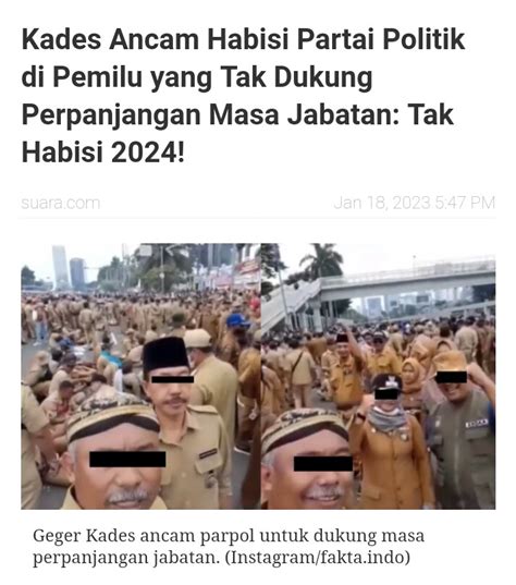 Indowfofficial On Twitter Kades Ancam Habisi Partai Politik Di Pemilu